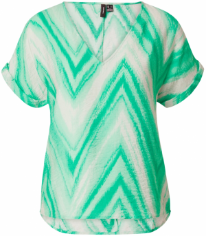 VERO MODA Blúzka 'JOSIE KUA'  nefritová / svetlozelená / biela