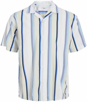 JACK & JONES Košeľa 'Palma Resort'  béžová / modrá / čierna / biela