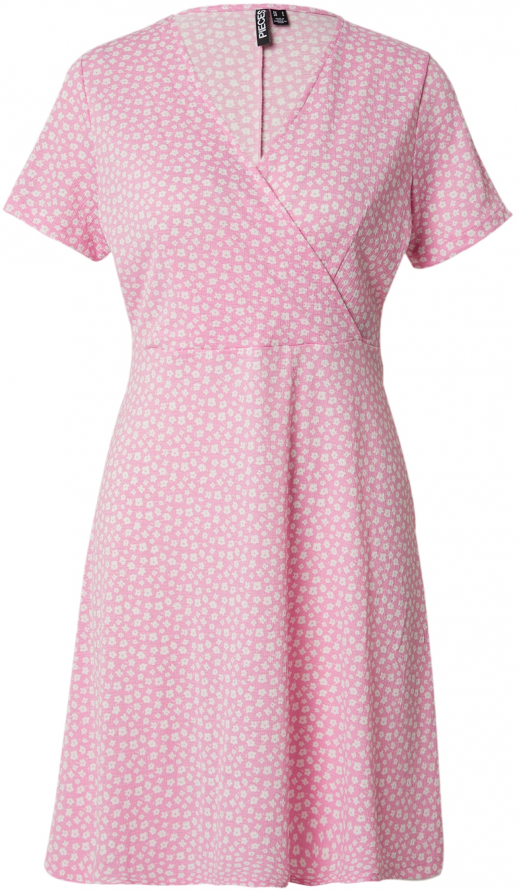 PIECES Šaty 'SIENNA'  svetloružová / biela