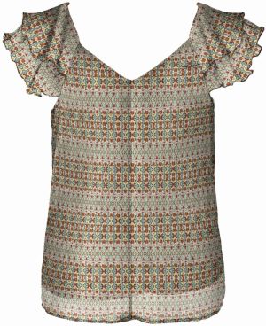 ONLY Blúzka 'ONLAsta'  dymovo modrá / svetložltá / olivová / hrdzavo červená