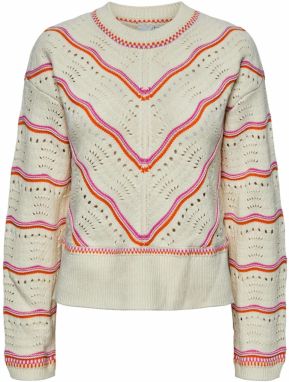 YAS Sveter 'YASLimera'  žltohnedá / tmavooranžová / fuksia