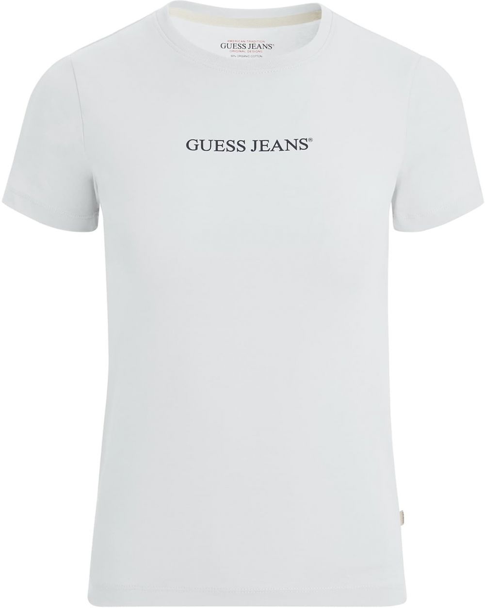 GUESS JEANS Tričko  čierna / biela