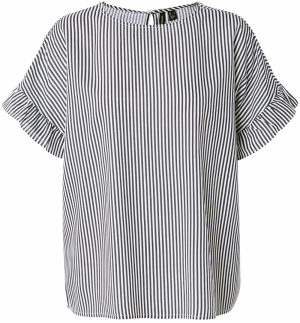 VERO MODA Blúzka 'VMBUMPY'  námornícka modrá / biela