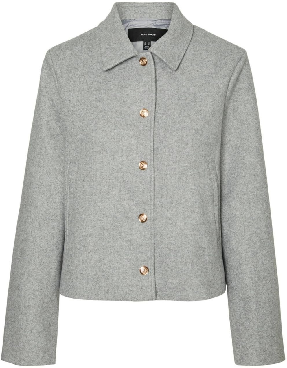 VERO MODA Prechodná bunda 'VMFORTUNESOFIA'  sivá melírovaná