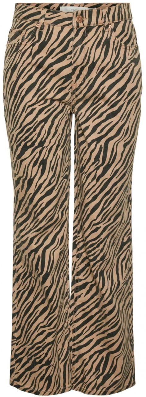 YAS Džínsy  svetlohnedá / čierna