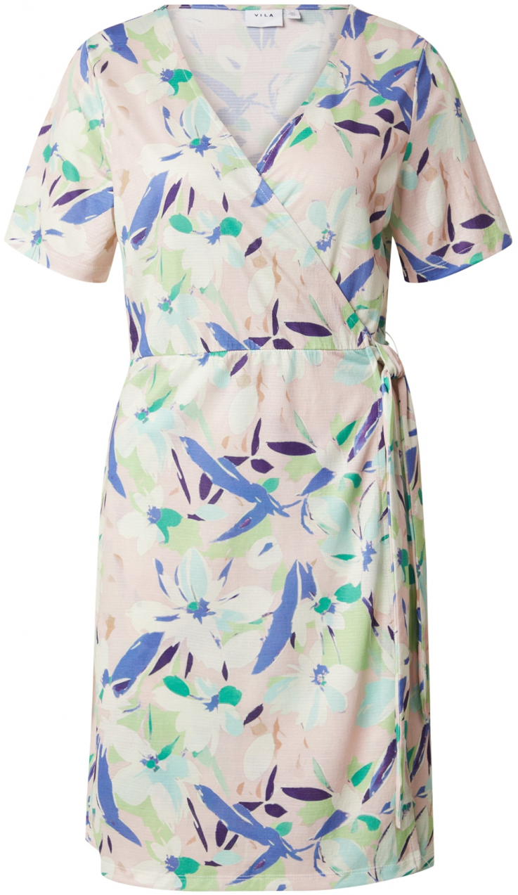 VILA Šaty 'VINATALIE'  modrá / zelená / staroružová / biela