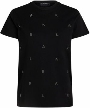 Karl Lagerfeld Tričko  čierna / biela