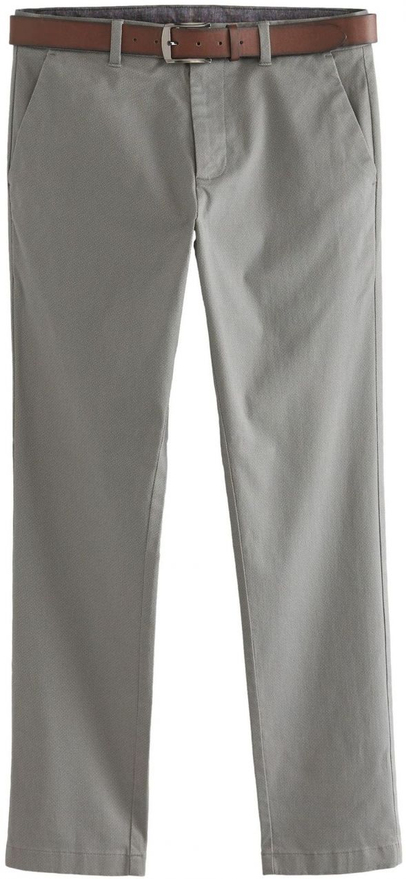 Next Chino nohavice  sivá / zelená
