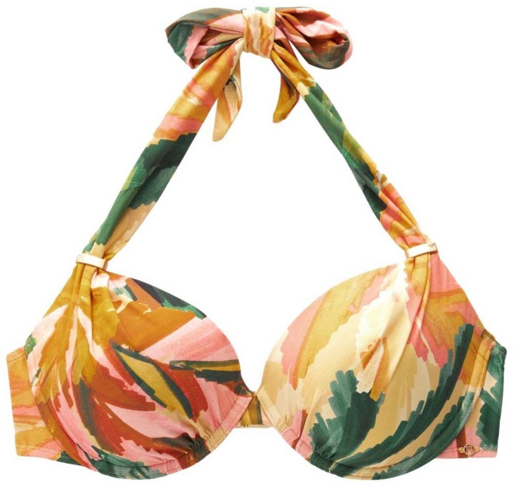 Next Bikinový top  horčicová / smaragdová / koralová / ružová