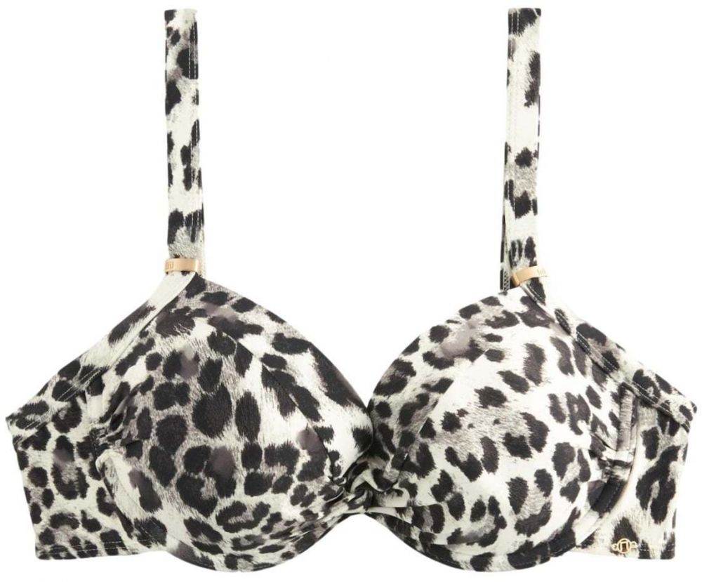 Next Bikinový top  sivá / biela