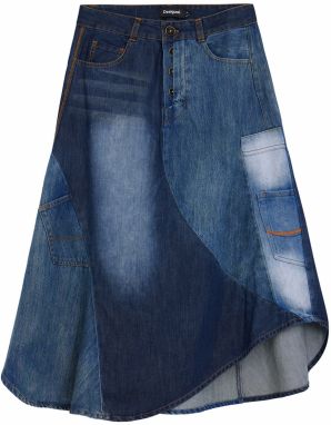Desigual Sukňa  modrá denim / svetlomodrá / tmavomodrá