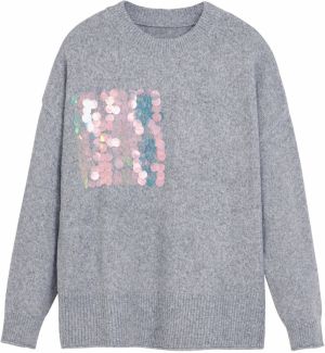 Desigual Sveter  modrá / sivá / svetloružová