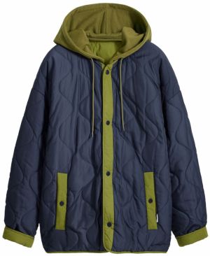 Desigual Zimná bunda  námornícka modrá / jablková