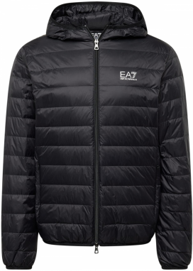 EA7 Emporio Armani Zimná bunda  čierna / biela