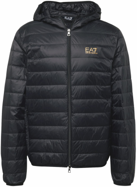 EA7 Emporio Armani Zimná bunda  zlatá / čierna