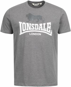 LONSDALE Tričko 'Gargrave'  tmavosivá / biela