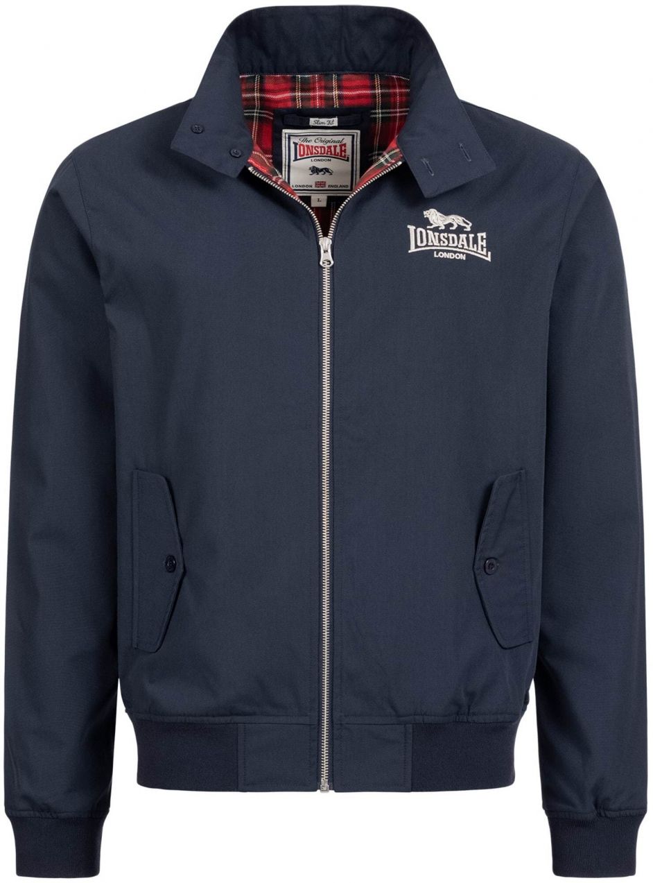 LONSDALE Prechodná bunda 'Harrington'  tmavomodrá / červená / biela