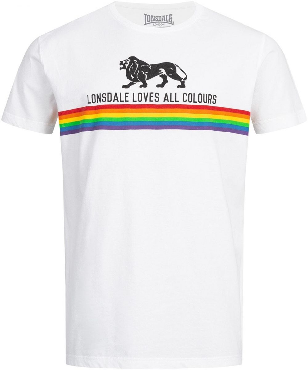 LONSDALE Tričko 'Nelson'  zmiešané farby / biela
