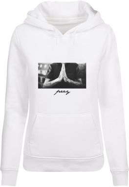 Mister Tee Mikina 'Pray'  sivá / čierna / biela