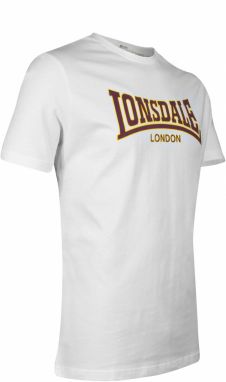 LONSDALE Tričko 'Classic'  hnedá / žltá / biela