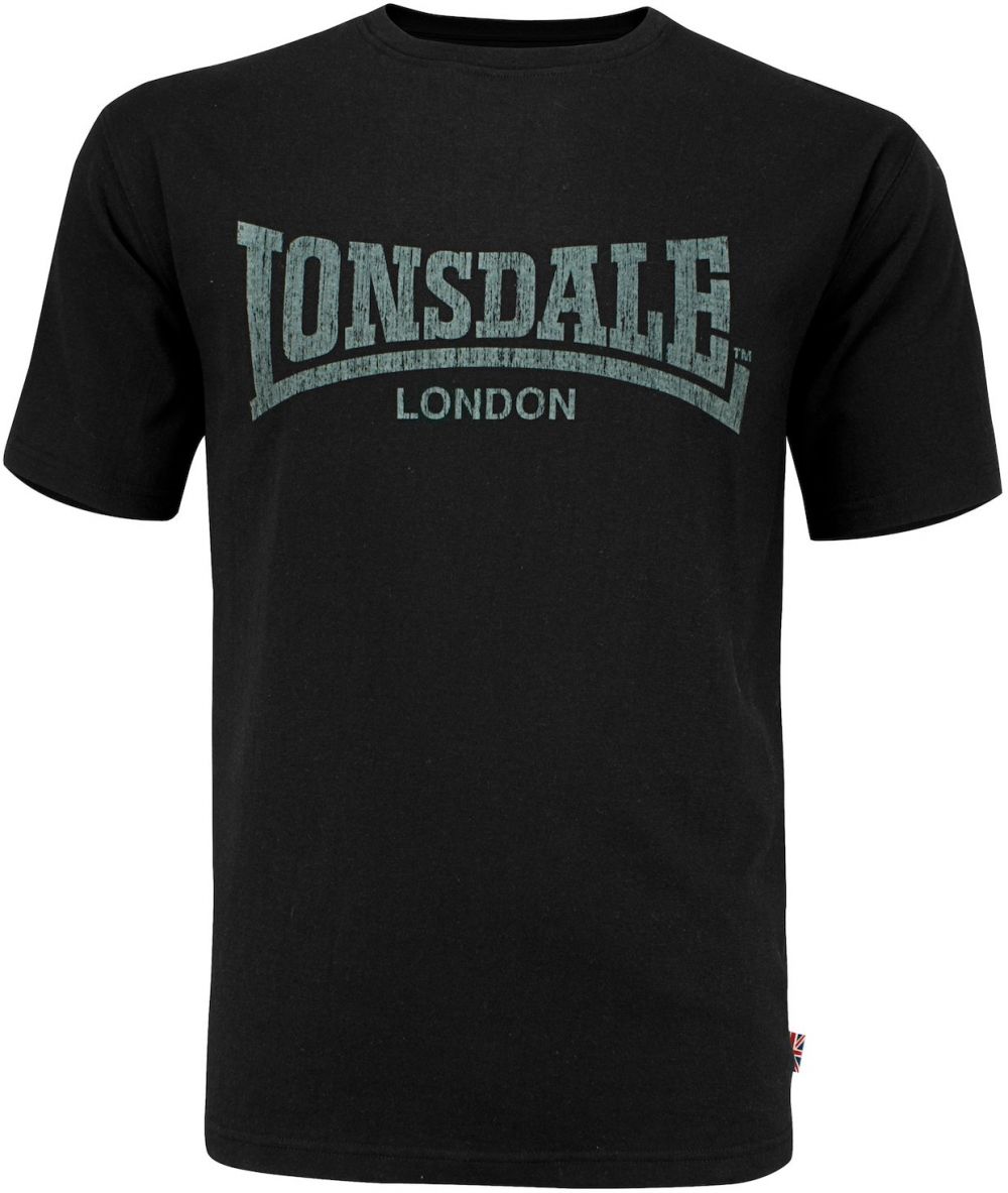 LONSDALE Tričko 'Kai'  sivá / čierna
