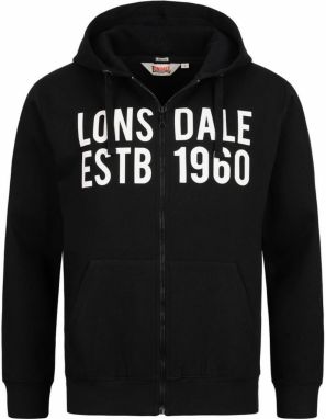 LONSDALE Tepláková bunda  čierna / biela