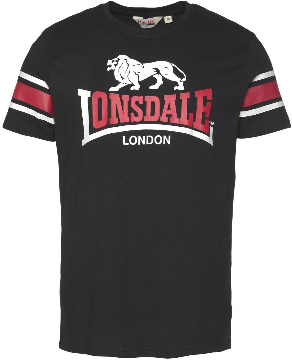 LONSDALE Tričko  červená / čierna / biela