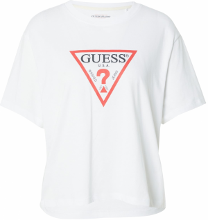 GUESS JEANS Tričko 'ICONIC'  červená / čierna / biela