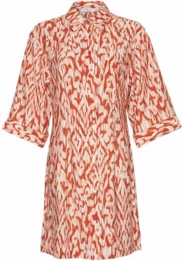 MSCH COPENHAGEN Košeľové šaty 'Orlena Ladonna'  tmelová / rosé / hrdzavo červená