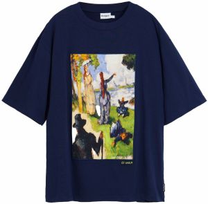 Desigual Tričko  tmavomodrá / zmiešané farby