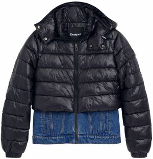 Desigual Zimná bunda  modrá denim / čierna