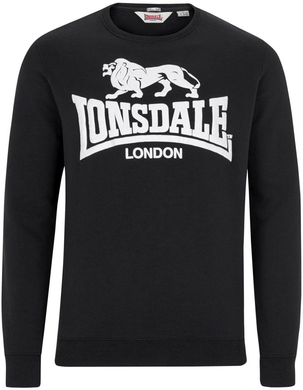 LONSDALE Mikina 'Go Sport'  čierna / biela