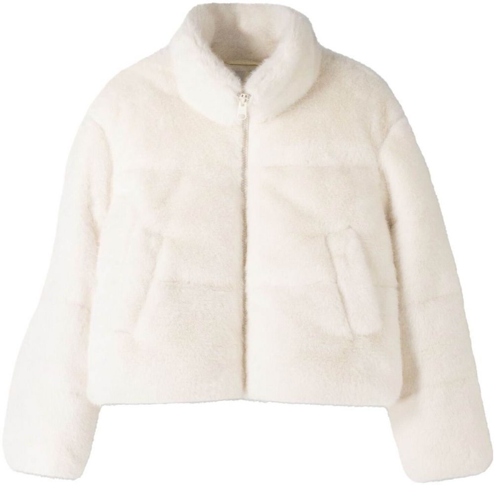 Bershka Prechodná bunda  šedobiela