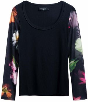 Desigual Tričko  zmiešané farby / čierna