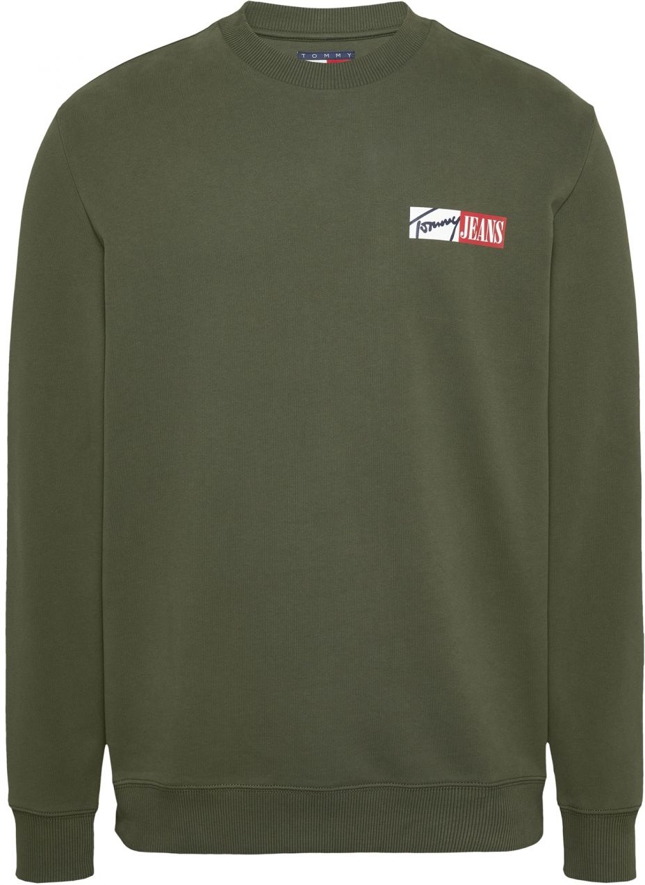 Tommy Jeans Mikina  námornícka modrá / olivová / tmavočervená / biela