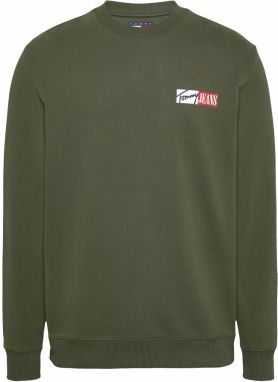 Tommy Jeans Mikina  námornícka modrá / olivová / tmavočervená / biela