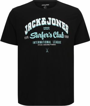 Jack & Jones Plus Tričko  pastelovo modrá / čierna / biela