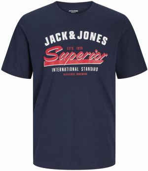 Jack & Jones Plus Tričko  námornícka modrá / červená / biela