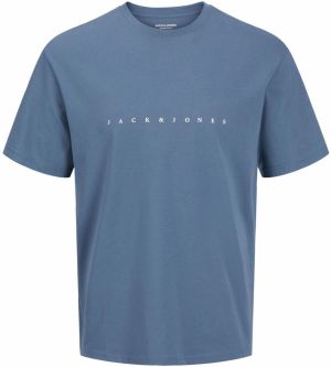 Jack & Jones Plus Tričko 'JJEStar'  modrozelená / biela