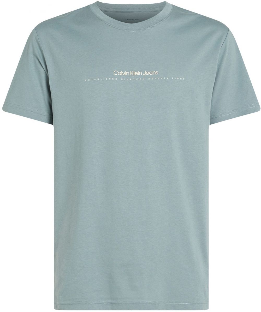 Calvin Klein Jeans Tričko  modrosivá / šedobiela