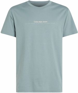 Calvin Klein Jeans Tričko  modrosivá / šedobiela
