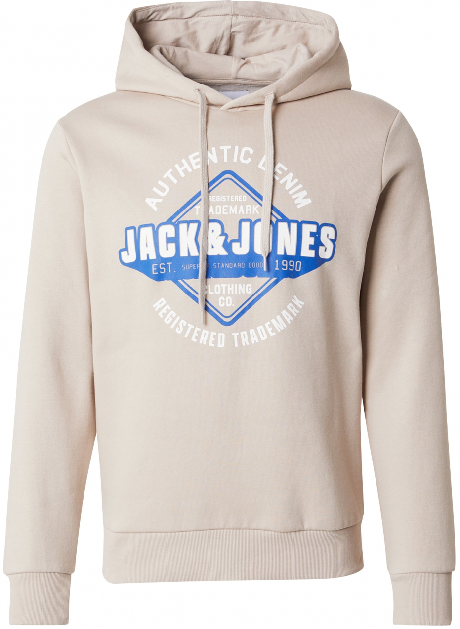 JACK & JONES Mikina  béžová / azúrová / biela