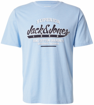 JACK & JONES Tričko  svetlomodrá / čierna / biela