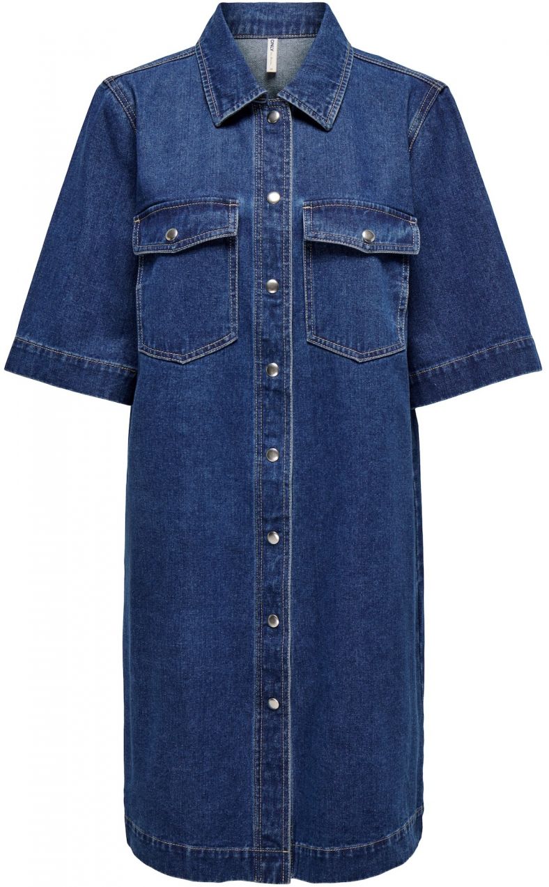 ONLY Košeľové šaty  modrá denim