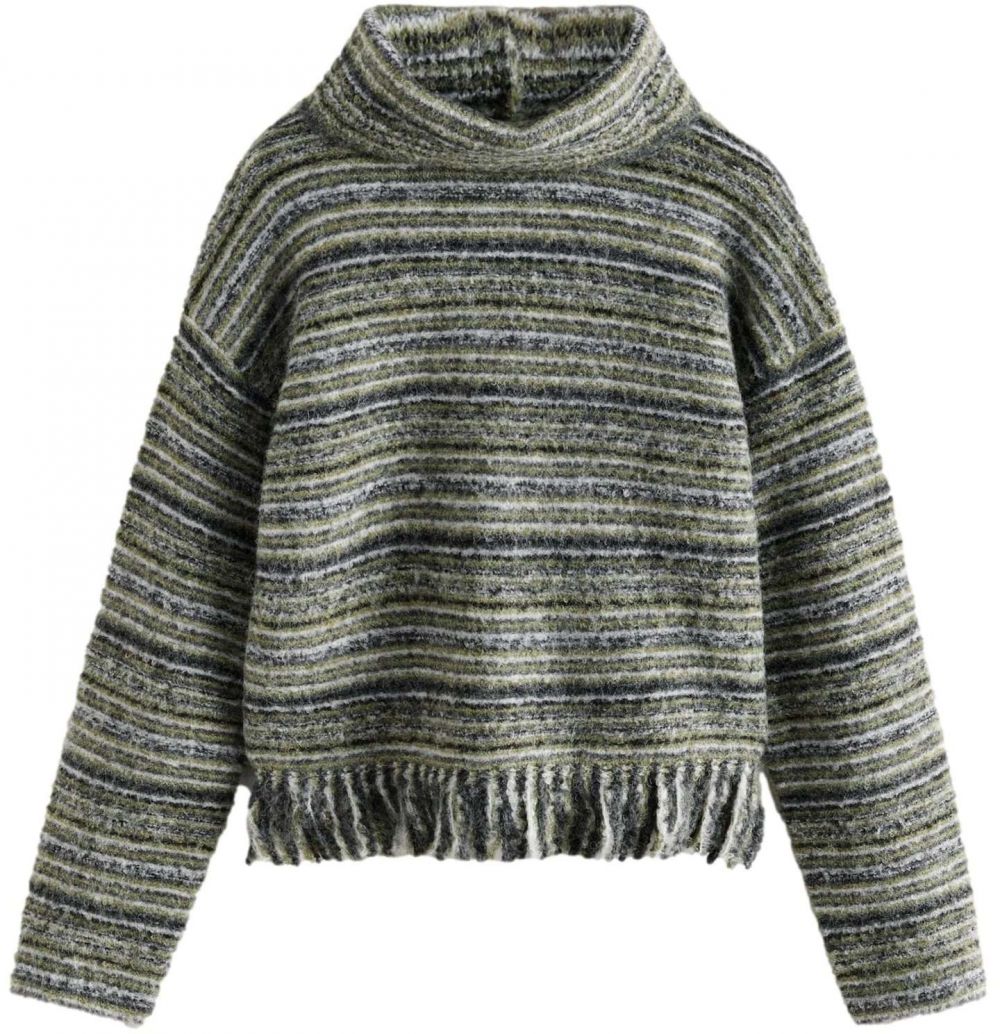 Next Mikina 'Fringe Spacedye'  sivá / zelená