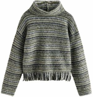Next Mikina 'Fringe Spacedye'  sivá / zelená