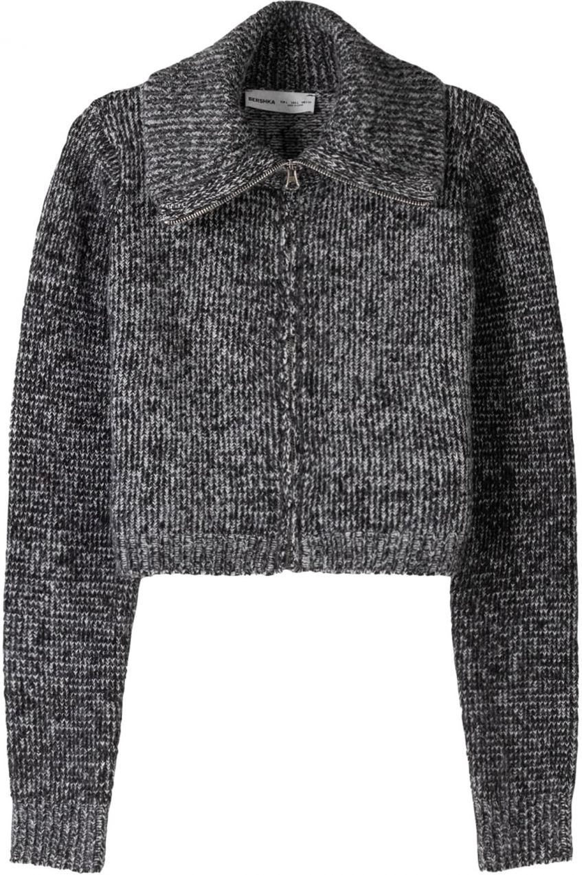 Bershka Kardigán  tmavosivá