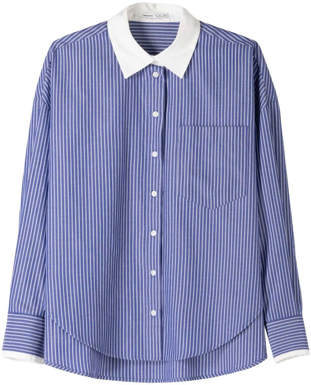 Bershka Blúzka  modrá / dymovo modrá