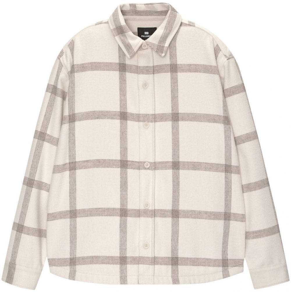 Pull&Bear Košeľa  hnedá / biela