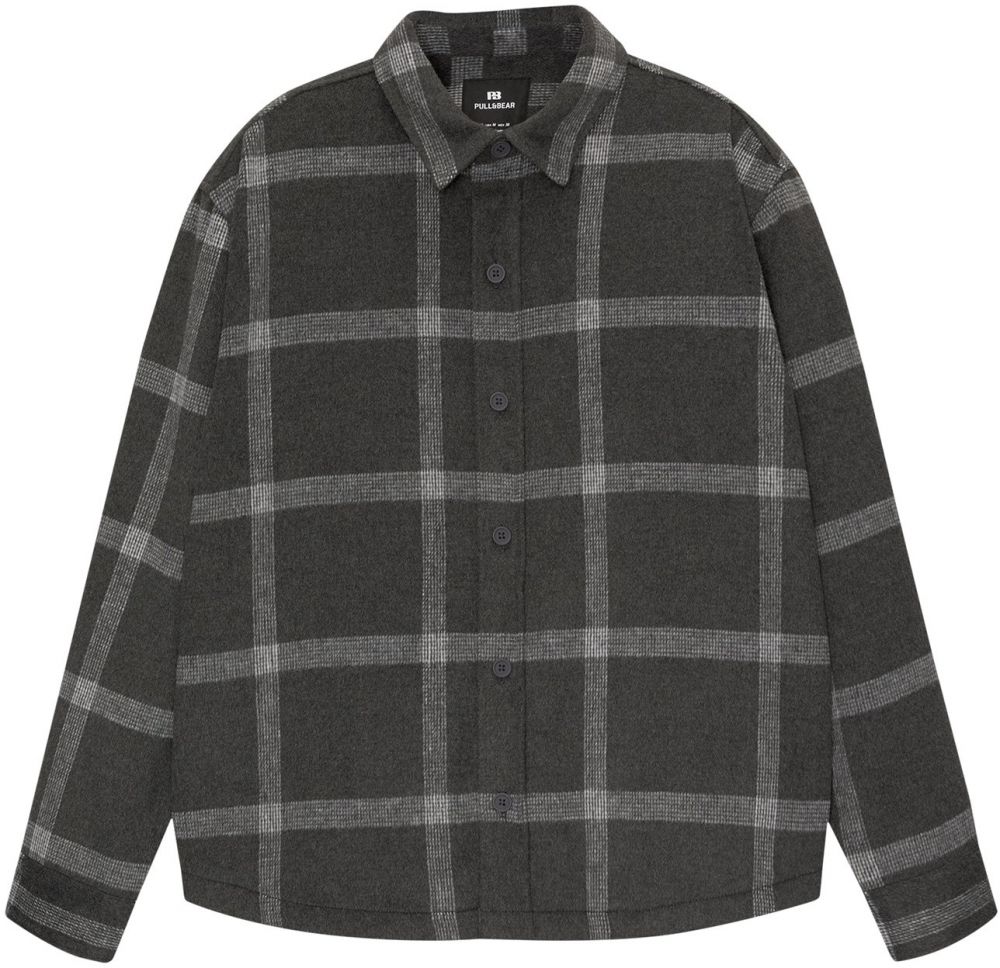 Pull&Bear Košeľa  čierna / biela